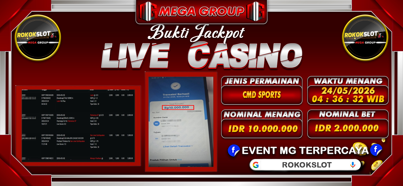 Bukti JP situs Rokokslot hari Senin, 25 Mei 2026